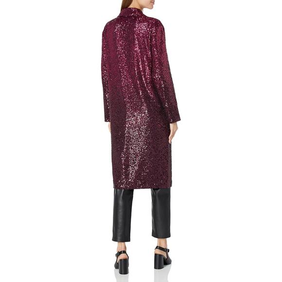NWT Trina Turk pisces metallic sequin red jacket soft sz XS - Picture 4 of 5